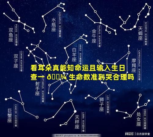 看耳朵真能知命运且输入生日查一 🌾 生命数准到哭合理吗